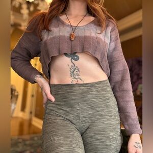 Purple Cropped Sweater